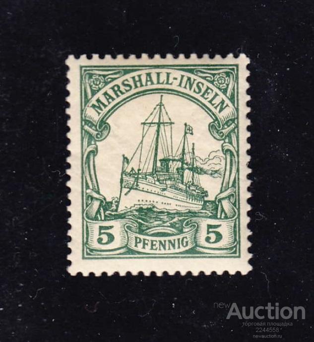 Ноhеnzоllеrn Oкeaния кoлoния МАRSНАLL 5pf* 1901