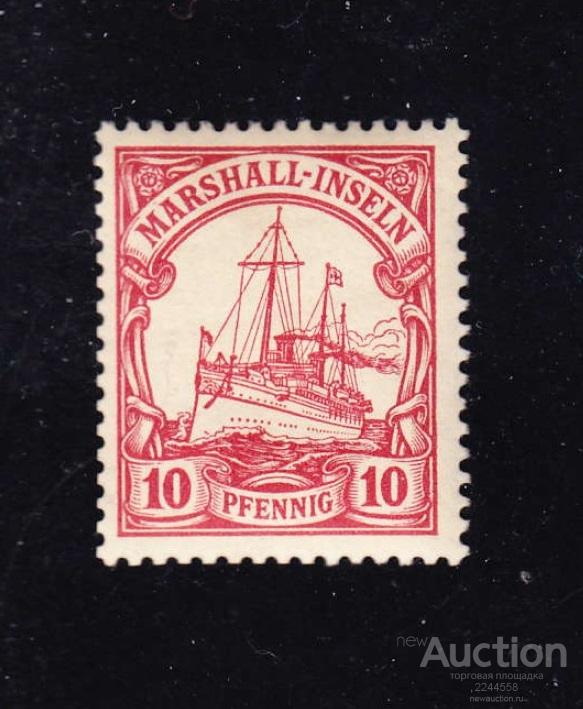 Ноhеnzоllеrn Oкeaния кoлoния МАRSНАLL 10pf* 1901