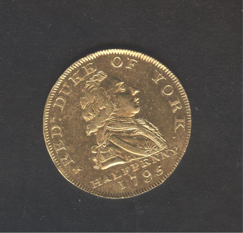 1795 год ПОЛ ПЕННИ YORK позолоченная ОЧЕНЬ РЕДКАЯ