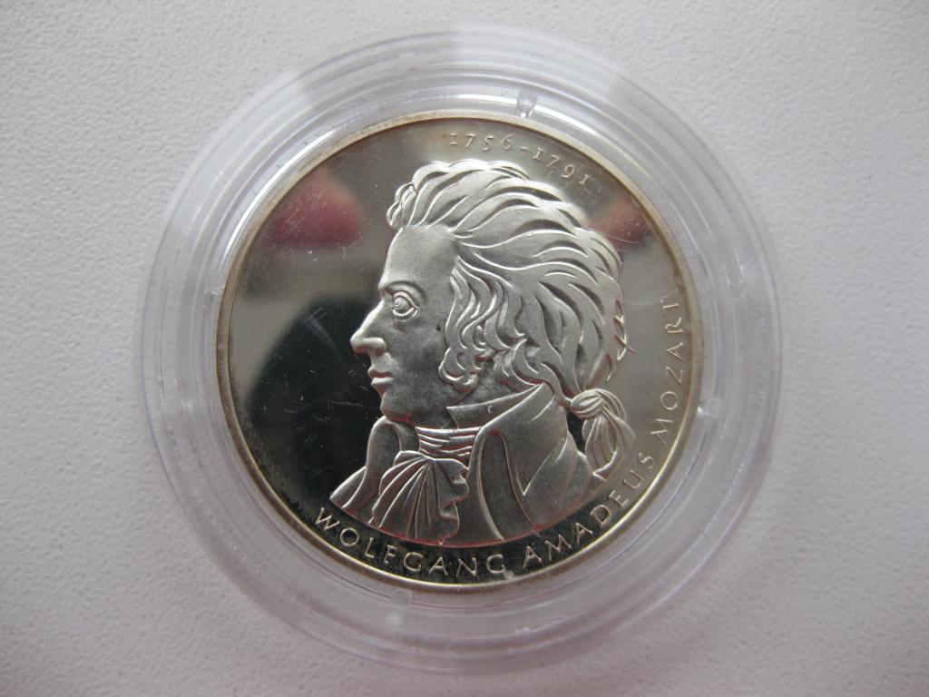 Германия 10 евро 2006 год D Моцарт,серебро.