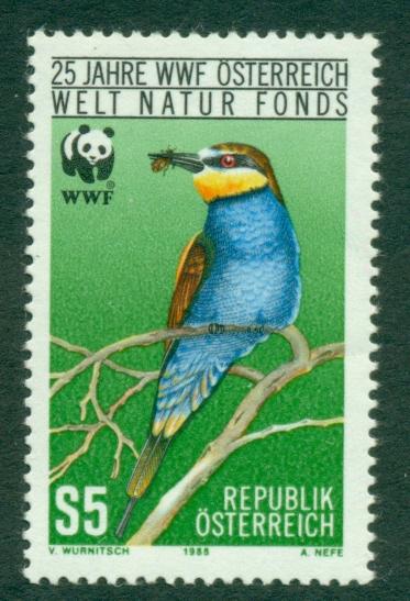 Osterreich Австрия 1988 фауна птицы насекомые пчёлы WWF (1) ** полная