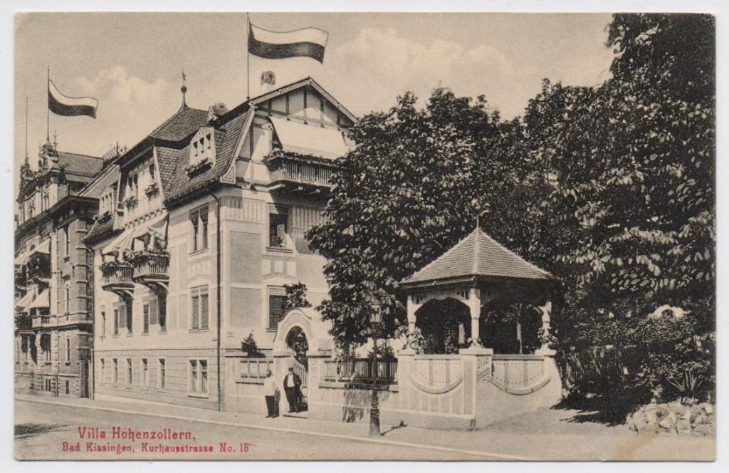 Почтовая карточка. Вилла Гогенцоллерн, Бад-Киссинген,  Курхаусштрассе  15. Германия.