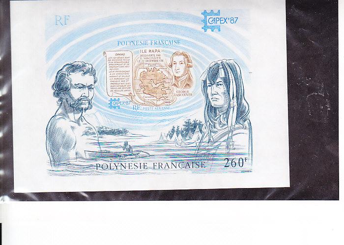 Франц.Полинезия,1987,бл.13**Мореплаватель Дж.Ванкувер
