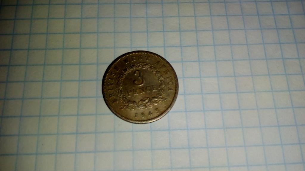 Британская Западная Африка 3 пенса 1943