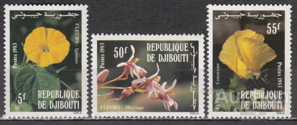 Джибути 1983 цветы Mi366-368 MNH
