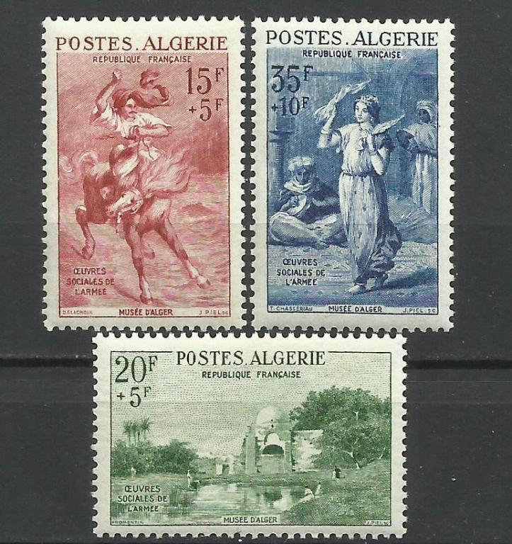 Алжир, 1957 г. Ивер 346-348 полная серия ** кат. 28,20 евро