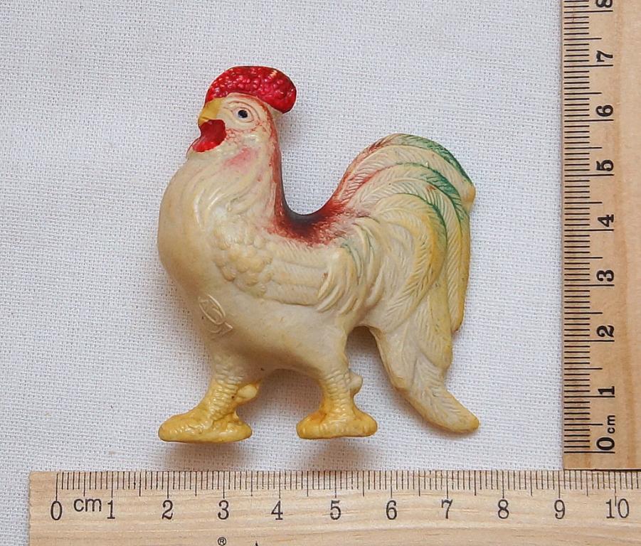 маленький ПЕТУХ ПЕТУШОК    целлулоид   клеймо    СССР   ВИНТАЖ    (К15)