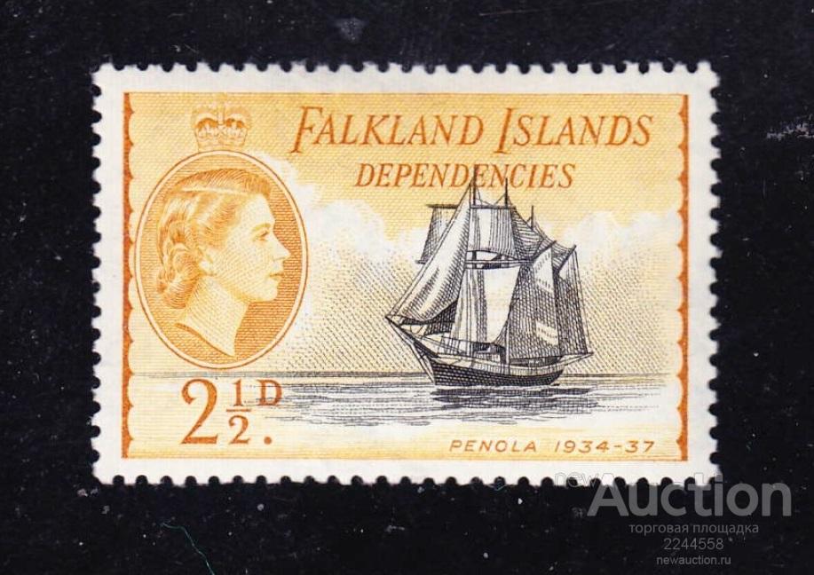 FALKLAND Islands Dependencies QEII 2-1/2d*