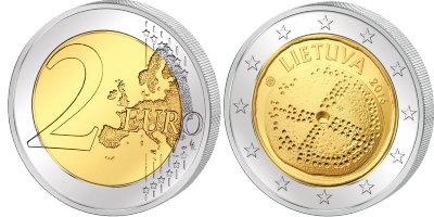 2 евро Балтийская культура Литва UNC 2016