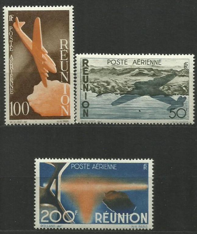 Реюньон 1947 г. Ивер 42-44 авиа полная серия * кат. 42,50 евро