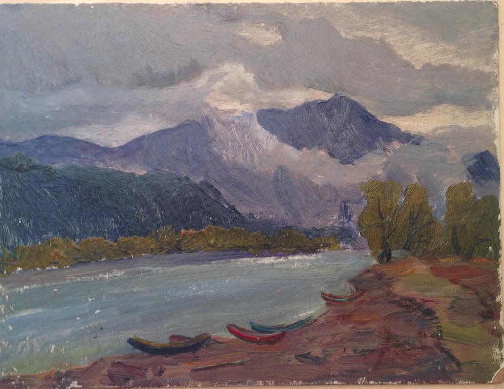 Река енисей рисунок