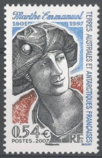 TAAF,2007, № 611, € 1,5 , MNH, полн., выдающиеся личности