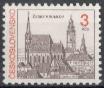 Чехословакия, 1992, № 3132, € 1 , MNH, полн., архитектура, замки, Крумлов