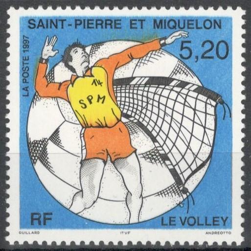 Сент-Пьер и Микелон, 1997, № 725, € 2,2, MNH, полн., спорт, волейбол
