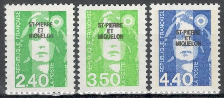 Сент-Пьер и Микелон, 1993, № 665-667, € 5,5, MNH, полн., стандарты