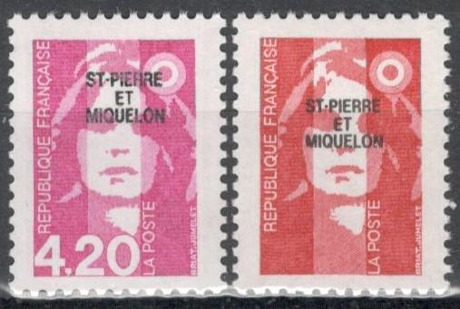 Сент-Пьер и Микелон, 1993, № 648,656, € 4,1, MNH, полн., стандарты