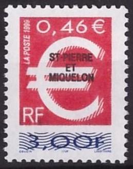 Сент-Пьер и Микелон, 1999, № 775, € 1,4, MNH, полн., стандарты