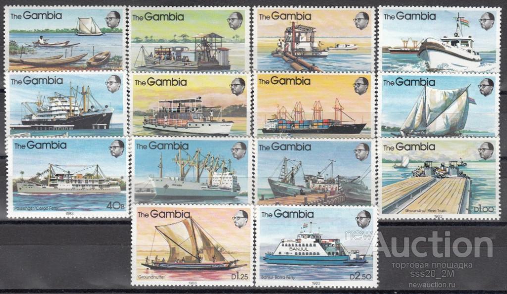 Гамбия 1983 корабли Mi463-476 MNH