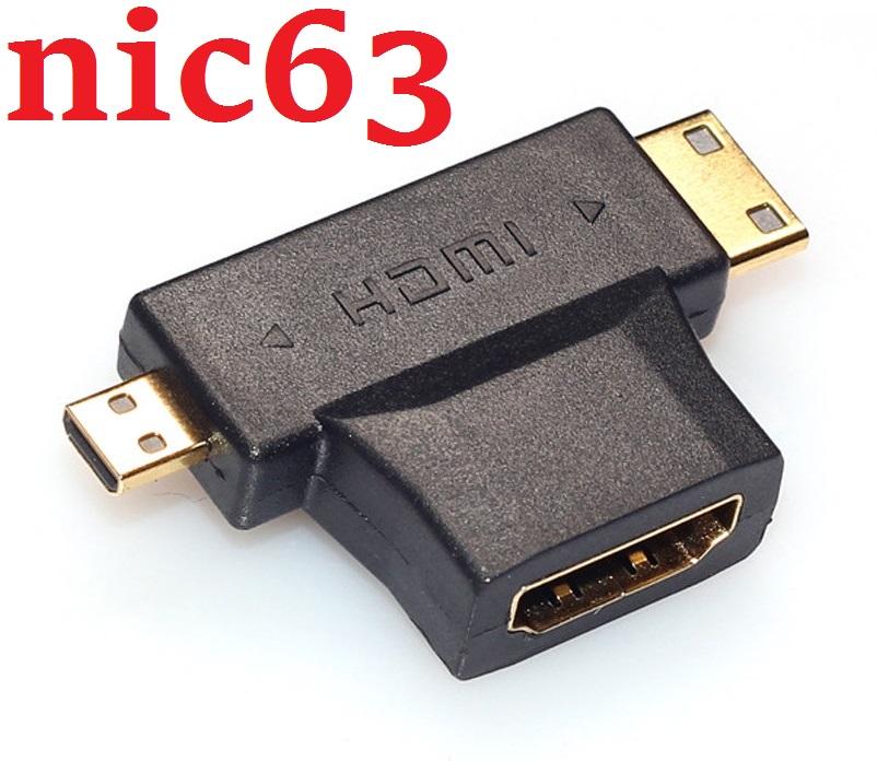 Адаптер HDMI из &quot;мама&quot; в MINI M+MICRO M