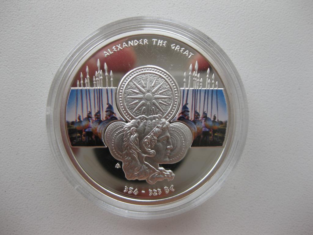 Ниуэ 1 доллар 2011 год Александр Велик,серебро.