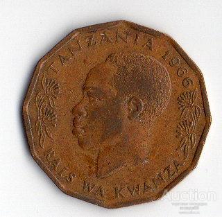 Танзания 5 центов  1966г. VF