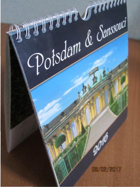 Календарь настенный 2016 год.  POTSDAM & SANSSOUCI  Размер 20 см х 18 см.