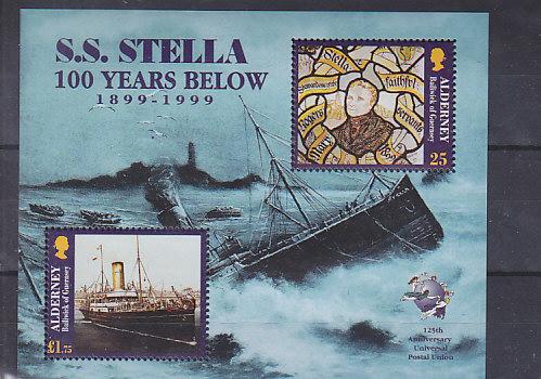 Алдерней,1999,бл.5**Корабли