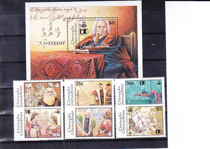 Гренада-Гренадины,1992Ми-1555-60+бл.242**Колумб