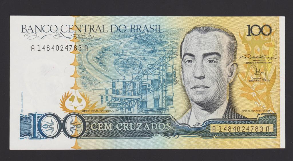 1987 год 100 крузадо Unc