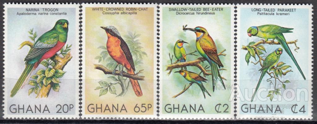 Гана 1981 птицы Mi872-875 MNH
