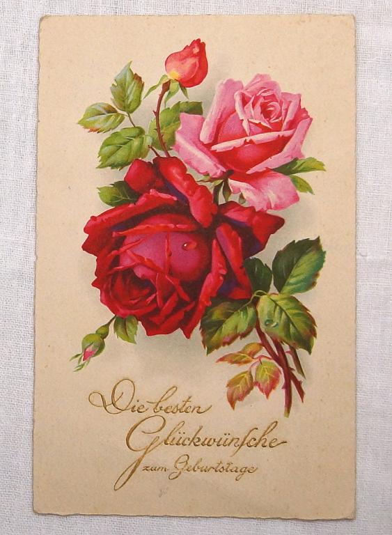 Цветы на советских открытках