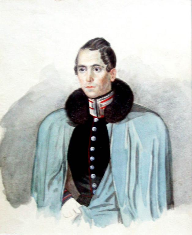 Н/Х  портрет Офицера (сургучовая печать!)