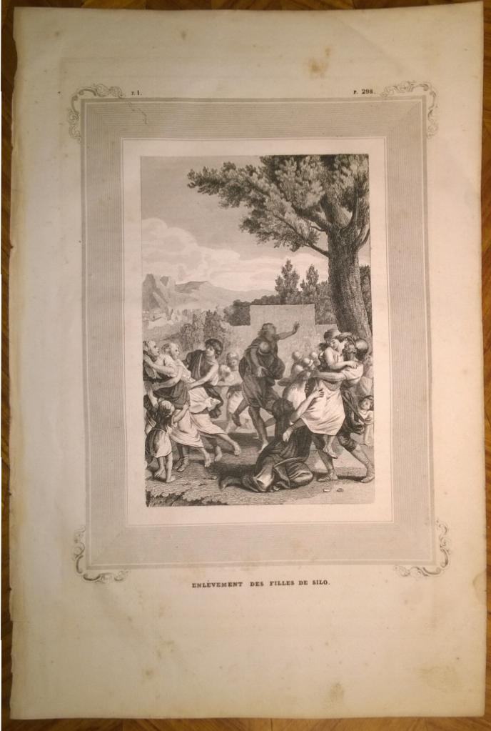 Гравюры 1830 год на листах бумаги