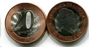 Ангола 20 кванза 2014 год. (Королева Мбанди Нгола) UNC