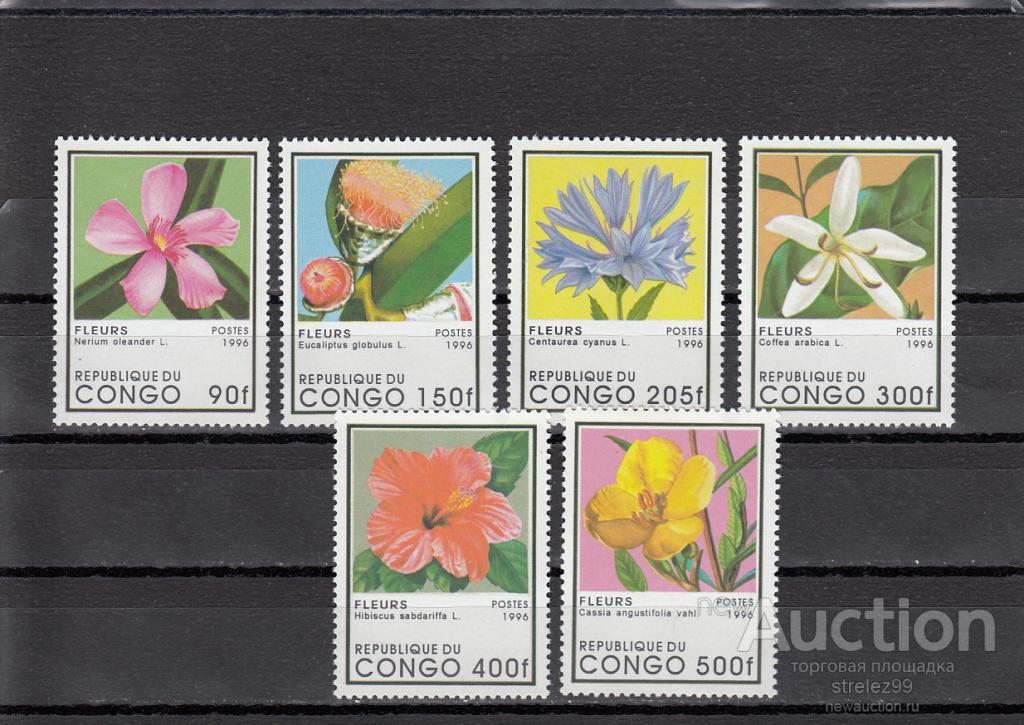 CONGO  КОНГО   Флора  Цветы  Серия 1996  Сост**