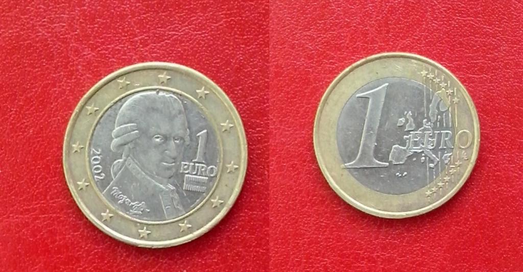 Австрия. Моцарт - 1 евро, 2002