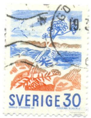 Швеция 1967 природа море лот-832