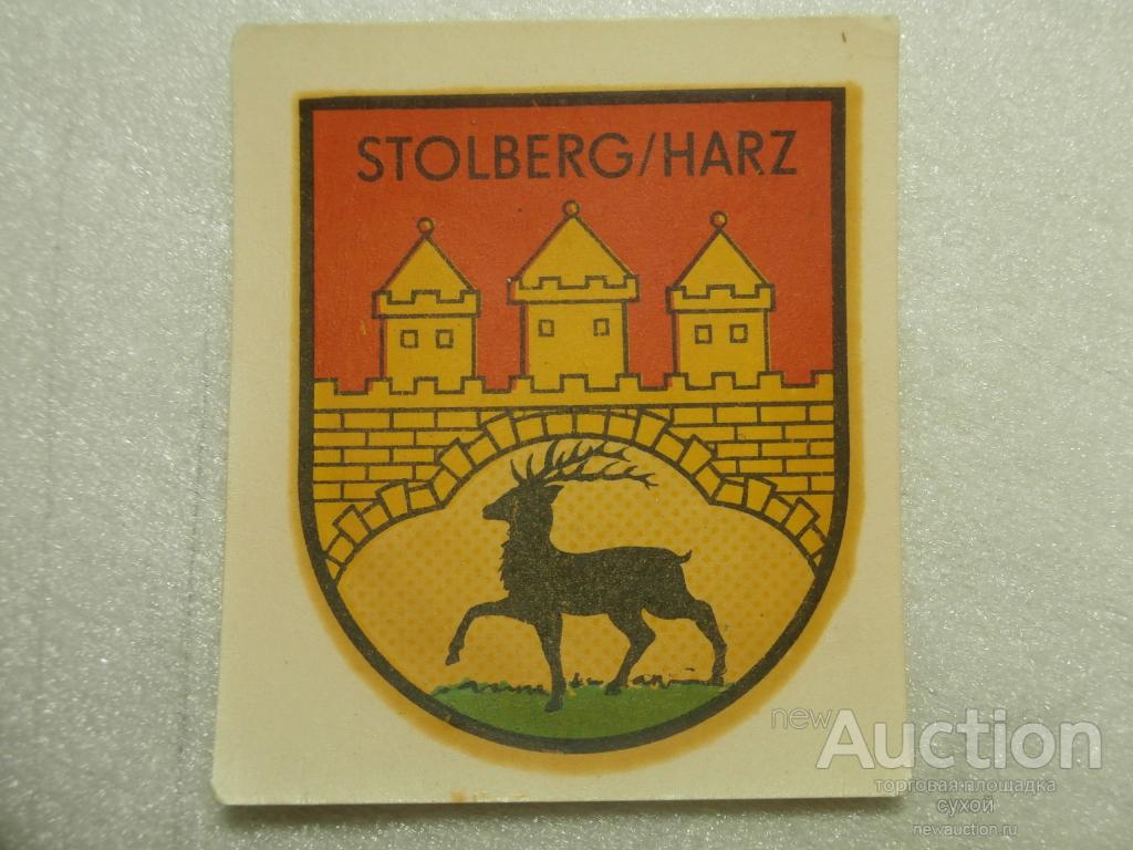 ПЕРЕВОДНАЯ КАРТИНКА ГДР DDR 1971 STOLBERG/HARZ Abziehbild Schiebebild