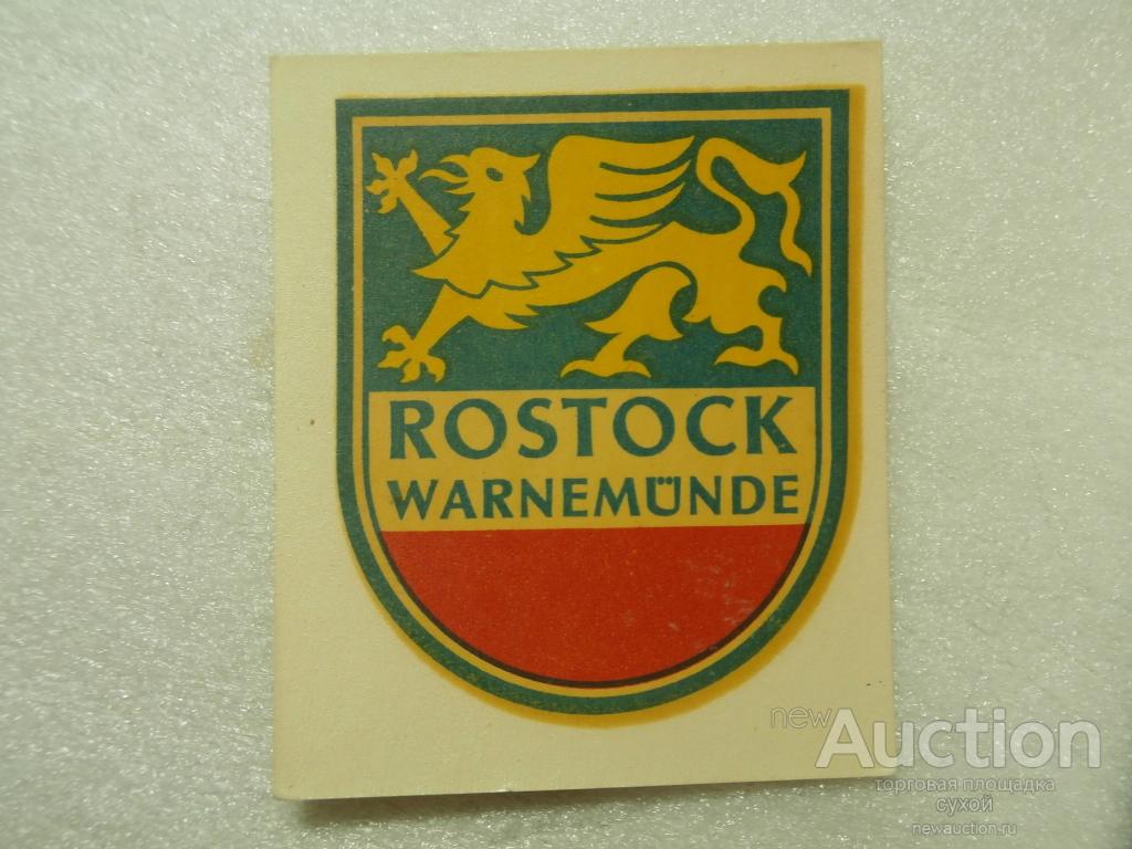 ПЕРЕВОДНАЯ КАРТИНКА ГДР DDR 1971 ROSTOK WARNEMÜNDE Abziehbild Schiebebild