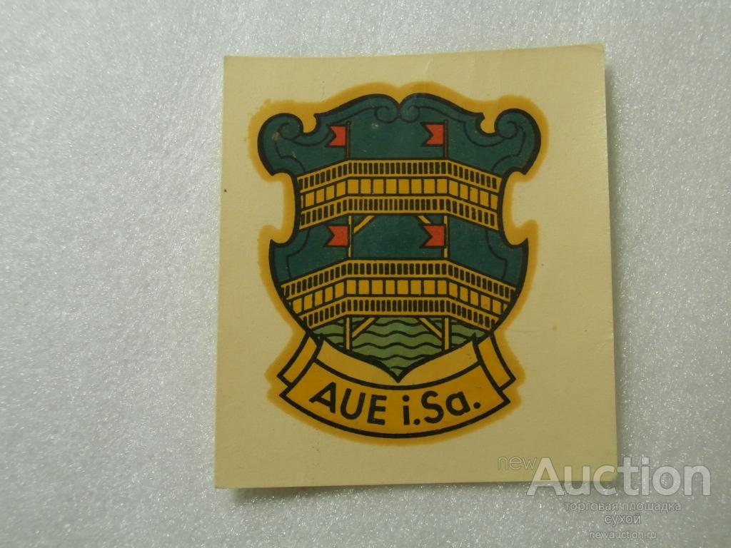ПЕРЕВОДНАЯ КАРТИНКА ГДР DDR 1972 AUE I.SA. Abziehbild Schiebebild