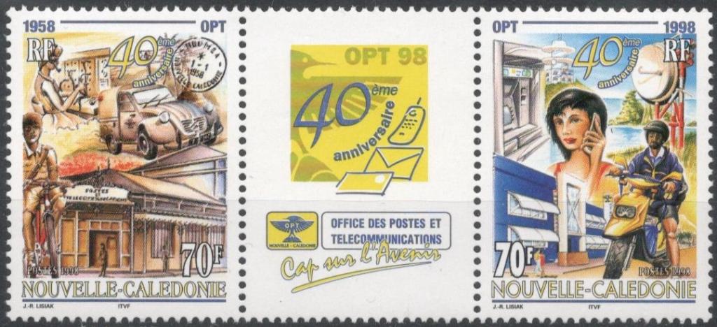 Новая Каледония, 1998, № 1152,1153, € 4, MNH, полн., почта и телекоммуникации