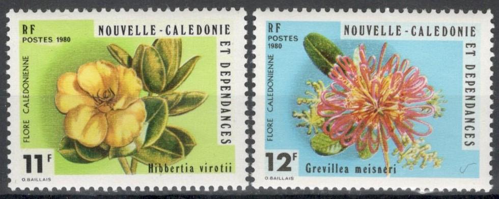 Новая Каледония, 1980, № 646,647, € 4 ,MNH, полн., флора