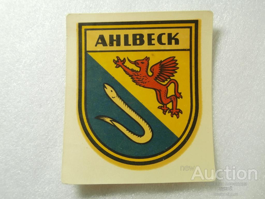 ПЕРЕВОДНАЯ КАРТИНКА ГДР DDR 1970 AHLBECK  Abziehbild Schiebebild