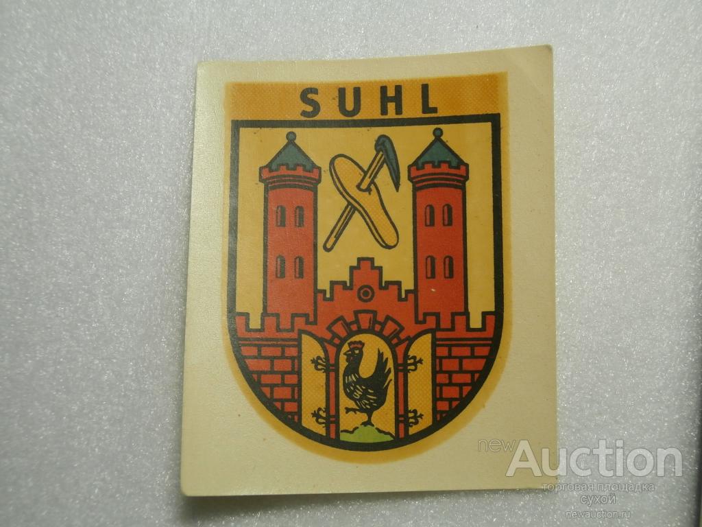 ПЕРЕВОДНАЯ КАРТИНКА ГДР DDR 1970 SUHL  Abziehbild Schiebebild