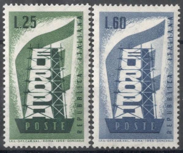 Италия, 1956, № 973,974, € 15, MNH, полн., почта EUROPA