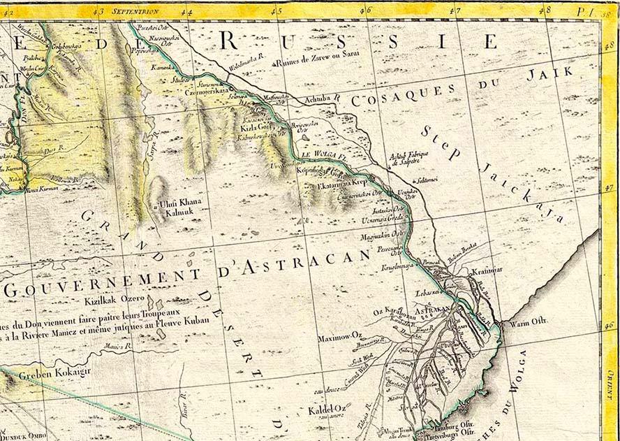 Карта астраханской губернии 1876 года