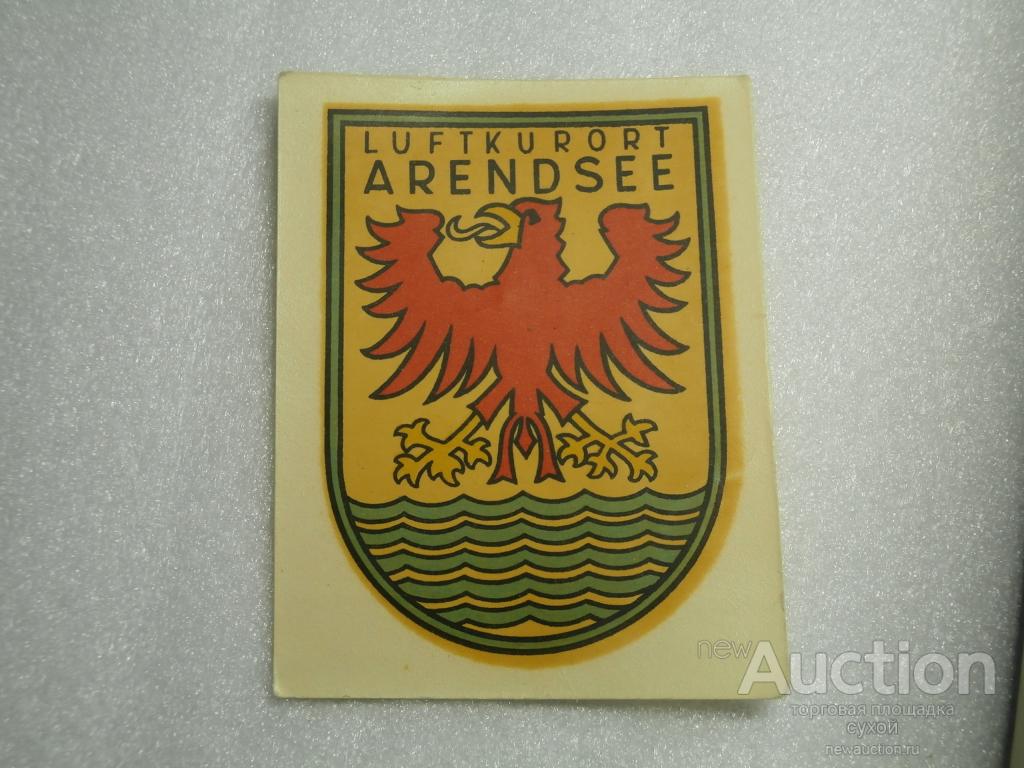 ПЕРЕВОДНАЯ КАРТИНКА ГДР DDR 1972 LUFTKURORT ARENDSEE Abziehbild Schiebebild ÜBERSETZTE BILD