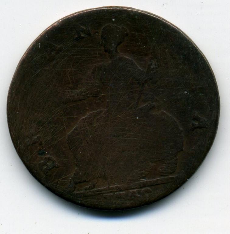 1/2 пенни - Великобритания - 1749 - Георг II