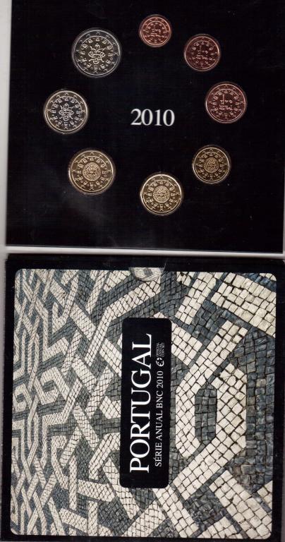 Официальный набор 8 монет 2010 Португалия BU