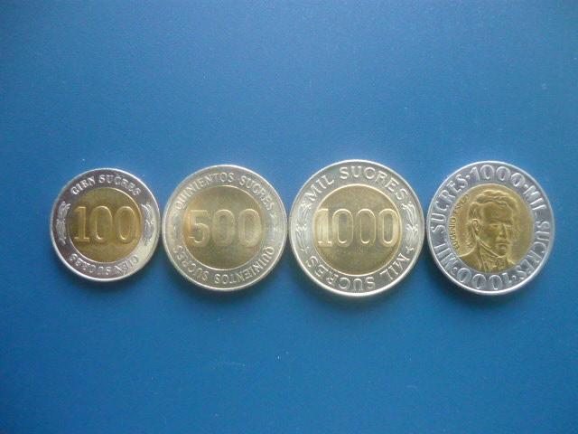 Эквадор. Набор 4 монеты 1996-97 гг UNC.
